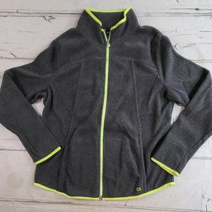 Gap Gray Long Sleeve Full Zip Fleece Jacket Womens Size XL EUC